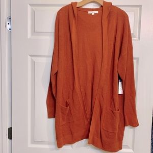 NWT 🍁 Burnt Orange Duster w/Hood